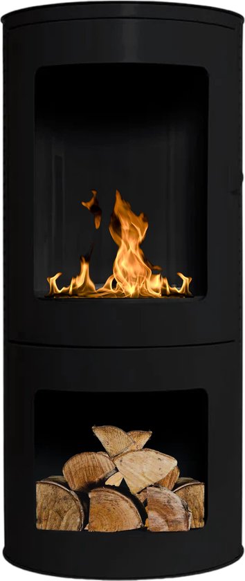 Tina Zwarte Bio-ethanol Vrijstaande Kachelhaard