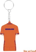 SilverAndCoco® - Nederlands Elftal Sleutelhanger / Oranje Shirt Tenue Versiering / EK Voetbal 2024 / Auto Huis Sleutel Hanger / Nederlandse Vlag Key Chain / Sleutel Ring Sleutels - Nederland