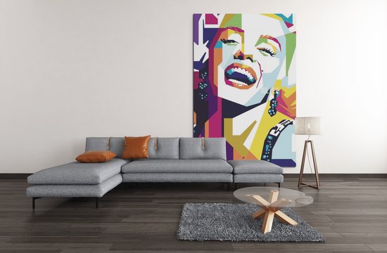 Canvas Schilderij - Bekende Persoon - Marilyn Monroe - Wanddecoratie - Abstract - 150x100 cm