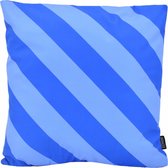 Stripe Blauw/Donkerblauw Strepen Kussenhoes | Katoen/Polyester | 45 x 45 cm