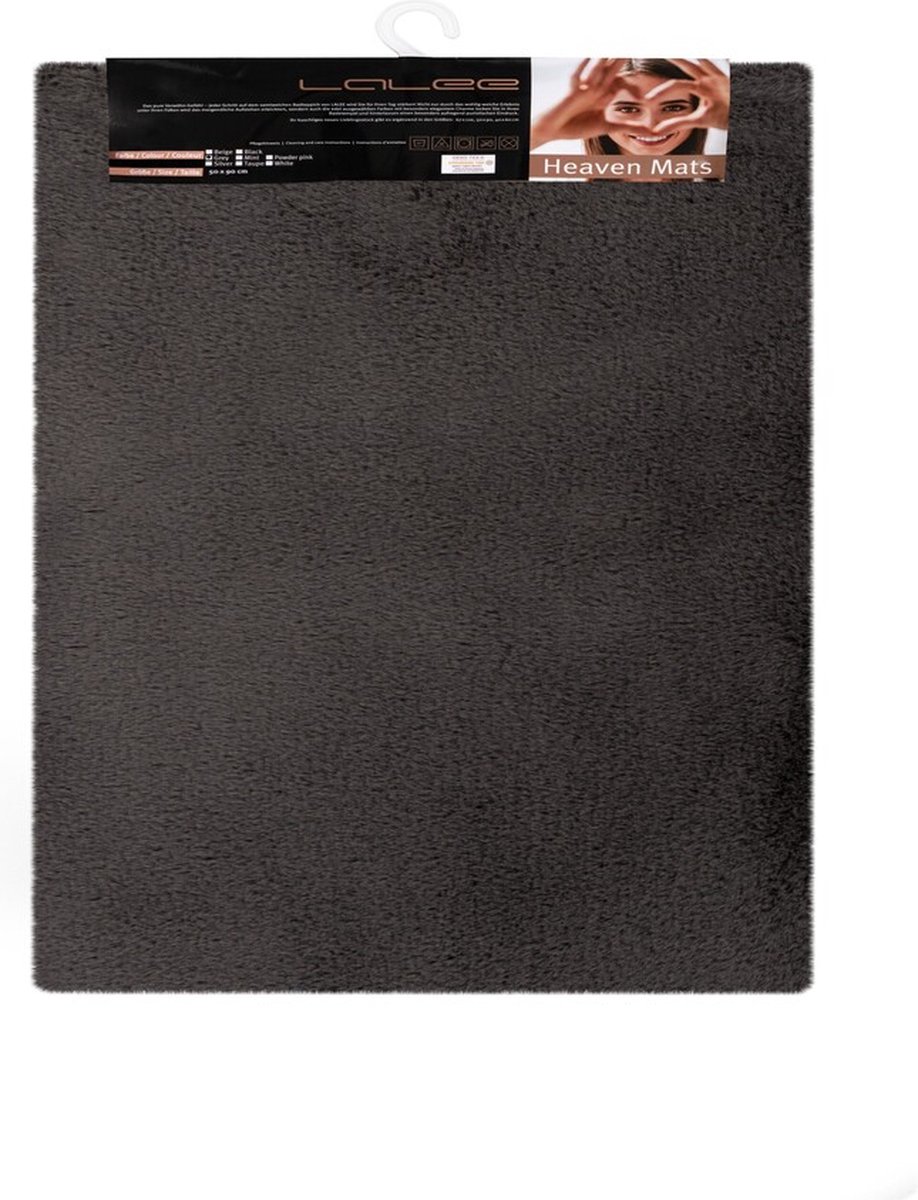 Lalee Vacht Badmat Antislip - 40x60 cm - Grijs - Douchemat - Superzacht - Toiletmat