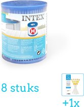 Intex Filter Cardridge - Type H - 8 stuks - Voordeelverpakking - Inclusief WAYS Testrips (1 stuks)