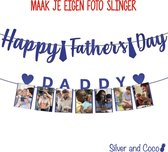 SilverAndCoco® - Vaderdag Foto Slinger Versiering | Verjaardag Decoratie Vlaggenlijn Pakket | Helium Party Feest Slingers Cadeau voor - Vader / Dad / Liefste Papa