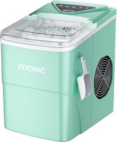 Ice Maker with Self-Cleaning Function - 15kg/24h Production - 9 Ice Cubes in 6 Minutes - Low Noise Operation - Green