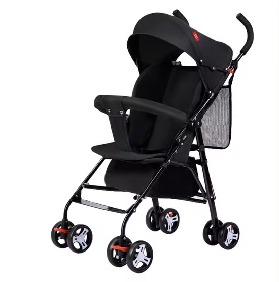 Buggy - Kinderwagen - Plooibuggy - Wandelwagen - Compact - Inklapbaar - Lichtgewicht - Zwart