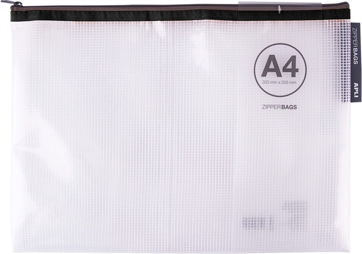 APLI - zipper bag A4 - 1 stuk