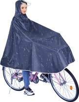 Regenponcho voor op de fiets, herbruikbare regenjas, regencape met capuchon, uniseks, multifunctionele regenkleding, waterdichte regenponcho voor fietsen, mountainbikes, elektrische fietsen