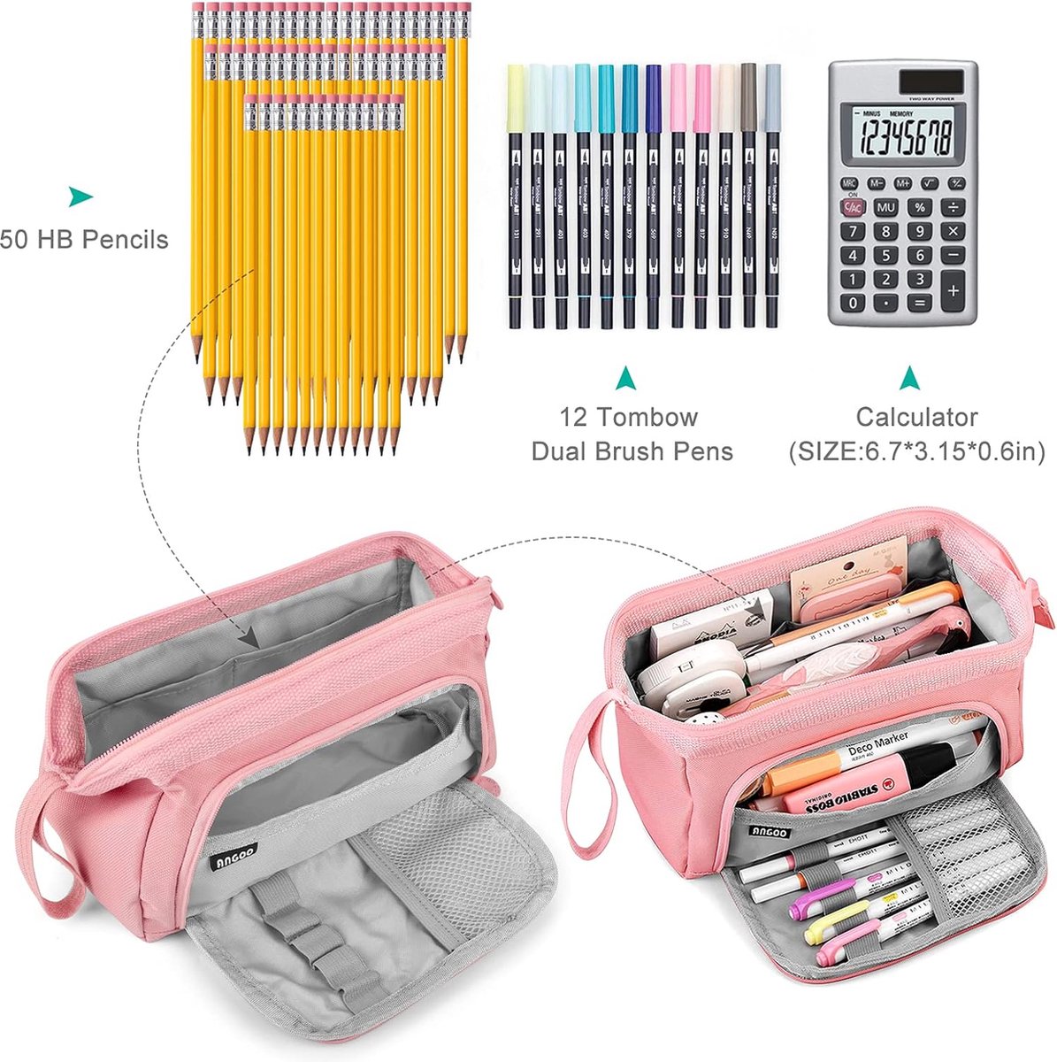 Zipper Girls School Pencil Case Best Selling Rectangular Metal Pencil Tin Box Al