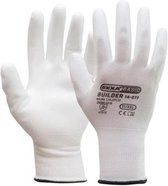 OXXA Builder 14-077 handschoenen Wit 12 paar L Oxxa - Wit - PU/Polyester - Gebreid manchet - EN 388:2016