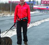 pawise joggingslijn voor honden handsfree centuur met leiband en vakken voor snoepjes en poepzakje voorzien reflecterend