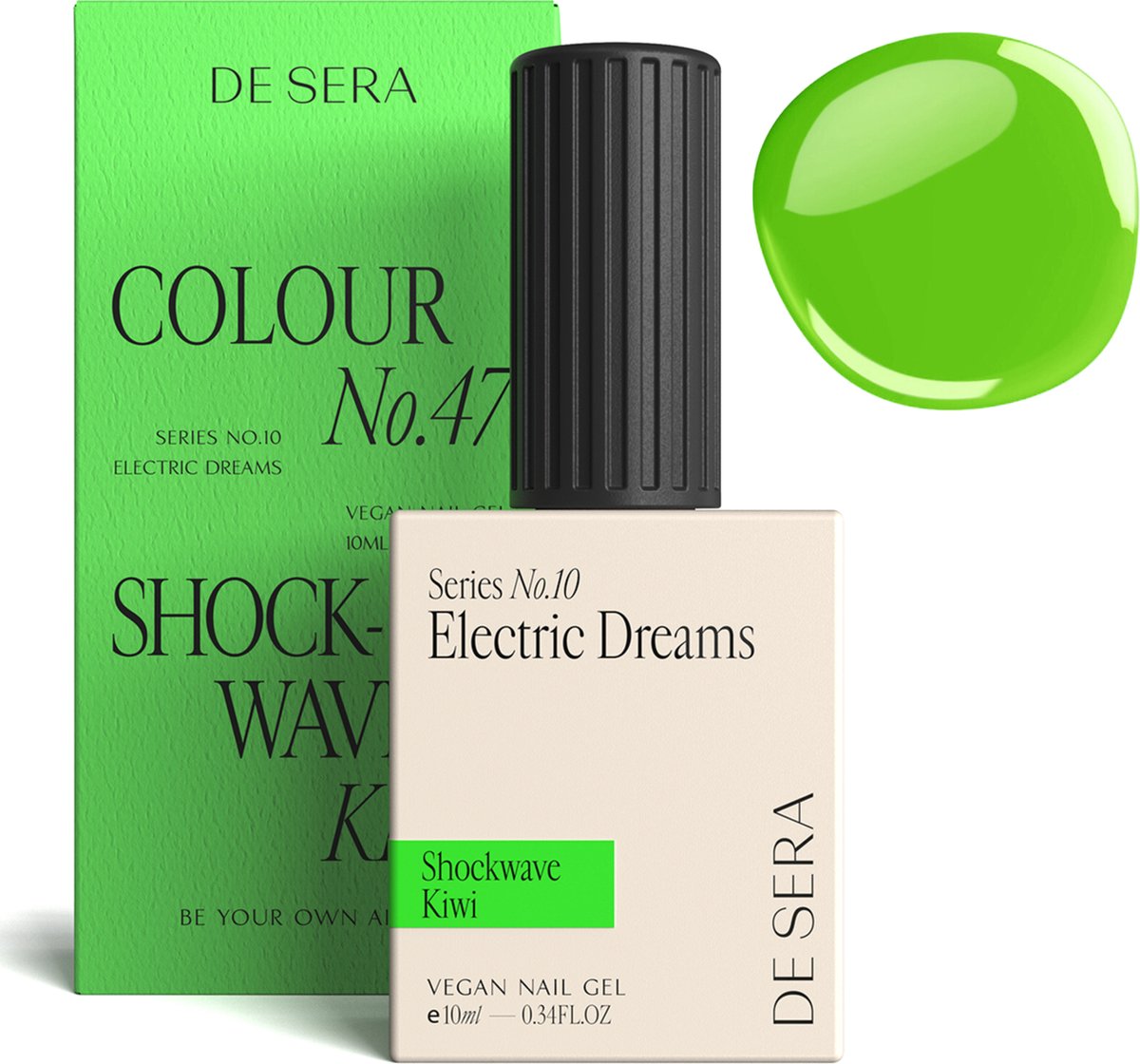 De Sera Gellak - Neon Groene Gel Nagellak - Groen - 10ML - Colour No. 47 Shockwave Kiwi