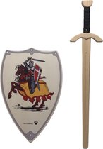 roofridder zwaard met ridderschild Ridder te paard kinderzwaard ridderzwaard schild ridder houtenzwaard
