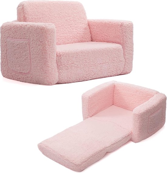 Canapé-Lit 2 En 1 Pour Enfants - Chaise Pliable Confortable Pour Tout-Petits 1-3 Ans Garçons Et Filles