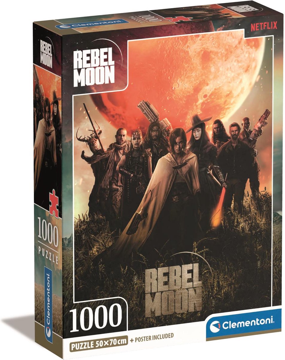 Clementoni - Puzzel - 1000 Stukjes - Netflix Rebel Moon - Puzzel Voor Volwassenen