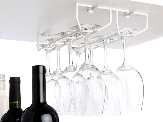 Vardesign Bekerhouder met 8 haken, houder voor meubels en keukenkast, bevestiging met schroeven (wit Vardesign Bekerhouder met 8 haken, houder voor meubels en keukenkast, bevestiging met schroeven (wit
