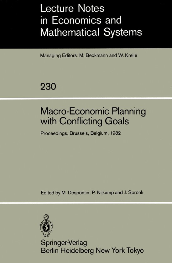 Macro-Economic Planning with Conflicting Goals - cover