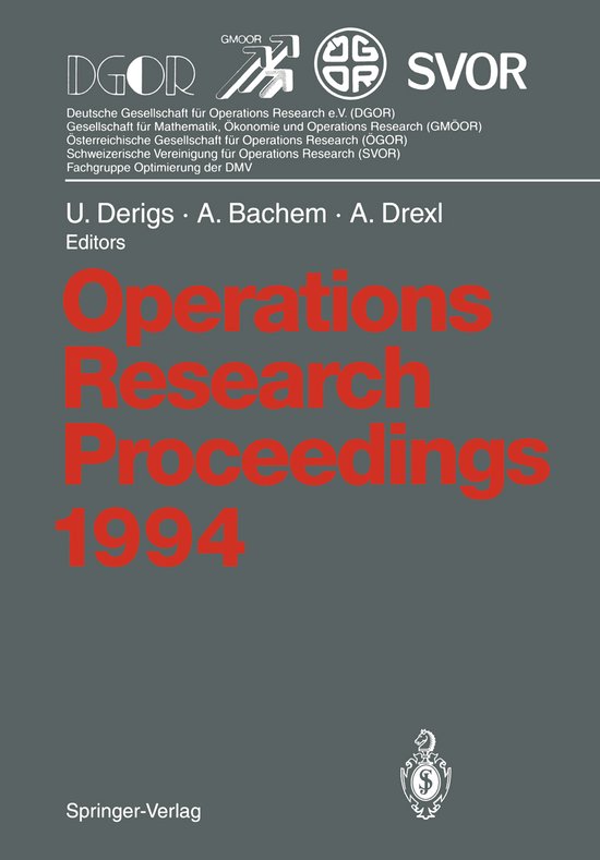 Operations Research Proceedings 1994 - cover