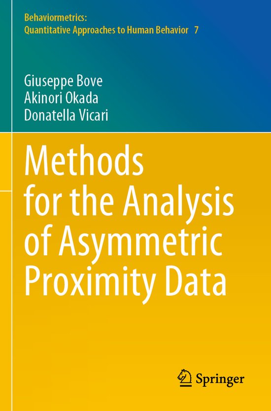 Methods for the Analysis of Asymmetric Proximity Data - cover