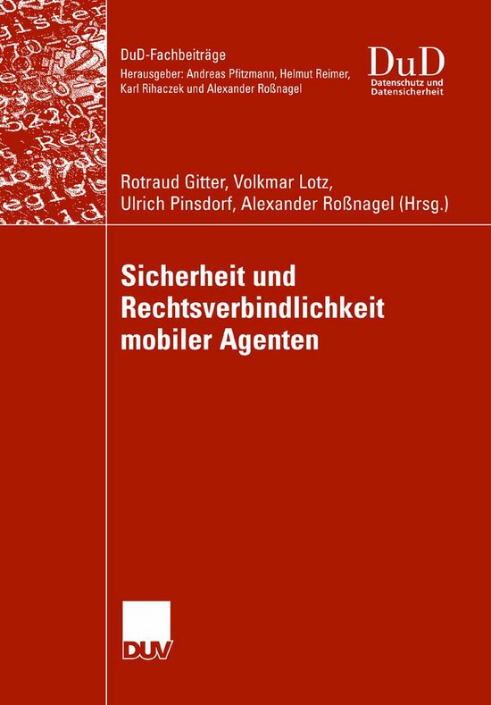Sicherheit und Rechtsverbindlichkeit mobiler Agenten - cover