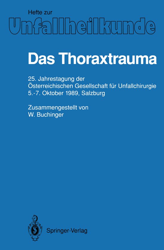 Das Thoraxtrauma - cover
