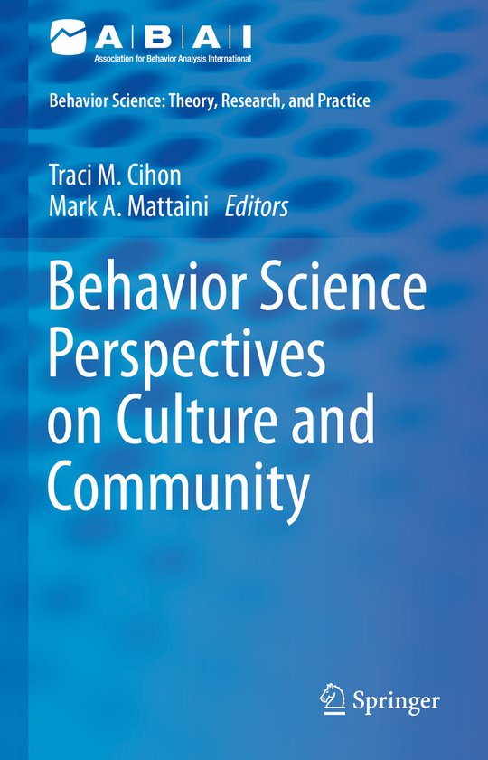 Behavior Science Perspectives on Culture and Community - cover