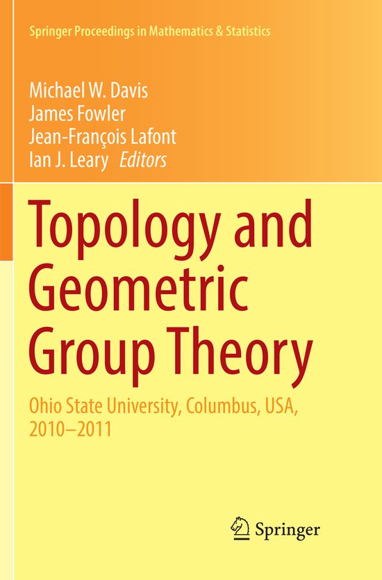 George Springer Mathematics Springer Proceedings in Mathematics & Statistics184- Topology and ...