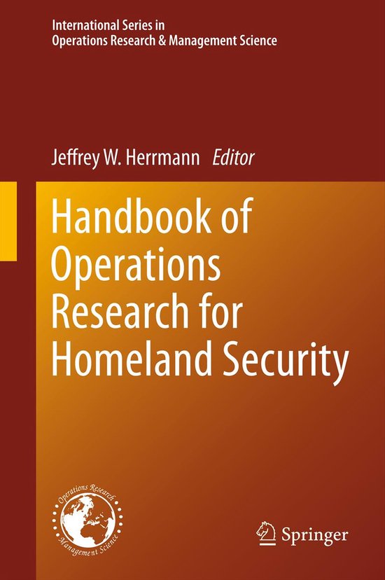 Handbook of Operations Research for Homeland Security - cover