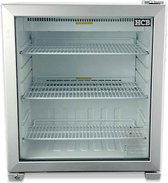 HCB® - Professionele Horeca Glasdeur koelkast - 90 liter - 230V - Koeling met glazen deur - Flessenkoelkast - Drankenkoelkast - 62x53x72 cm (BxDxH) - 41 kg