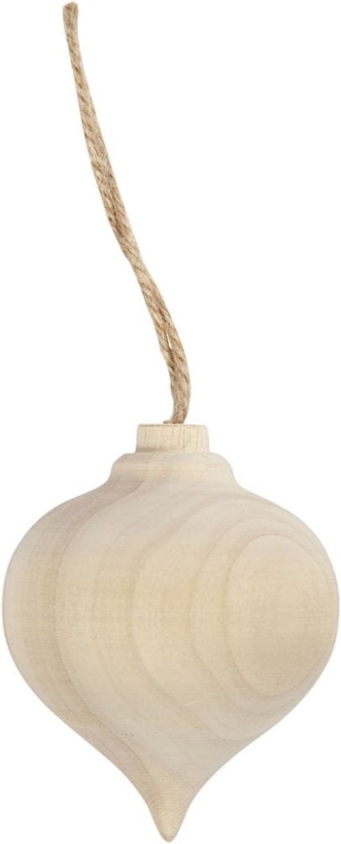Kerstbal met puntige vorm, 5,5 cm diameter, inclusief geschenk - Creativ Company.