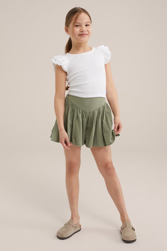 WE Fashion Filles - T-shirt court avec volants