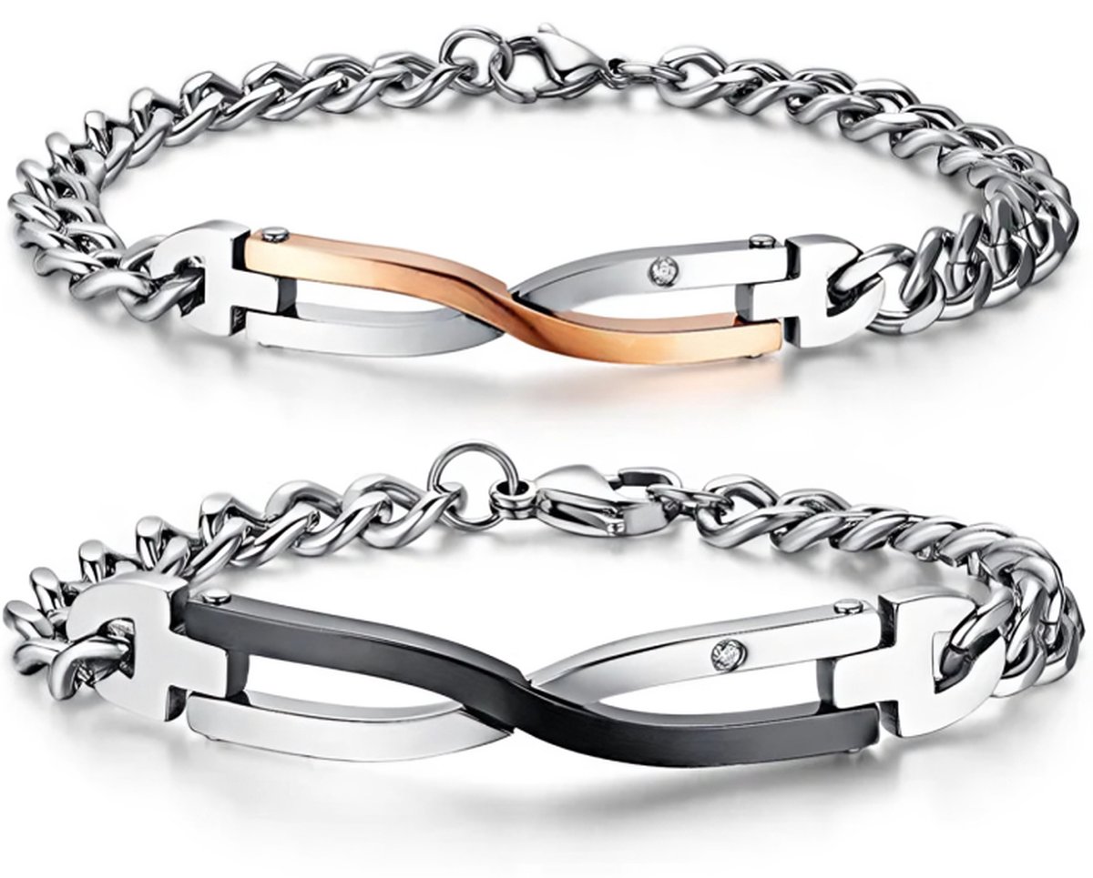 Liefdes Armband Set voor Hem en Haar - Valentijn Cadeautje voor Stellen - Valentijnsdag - Valentijn Cadeautje voor Mannen
