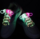 Lichtgevende LED Veters - Groen/Roze