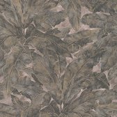 Natuur behang Profhome 369271-GU vliesbehang licht gestructureerd met bloemmotief mat zilver beige zwart 5,33 m2