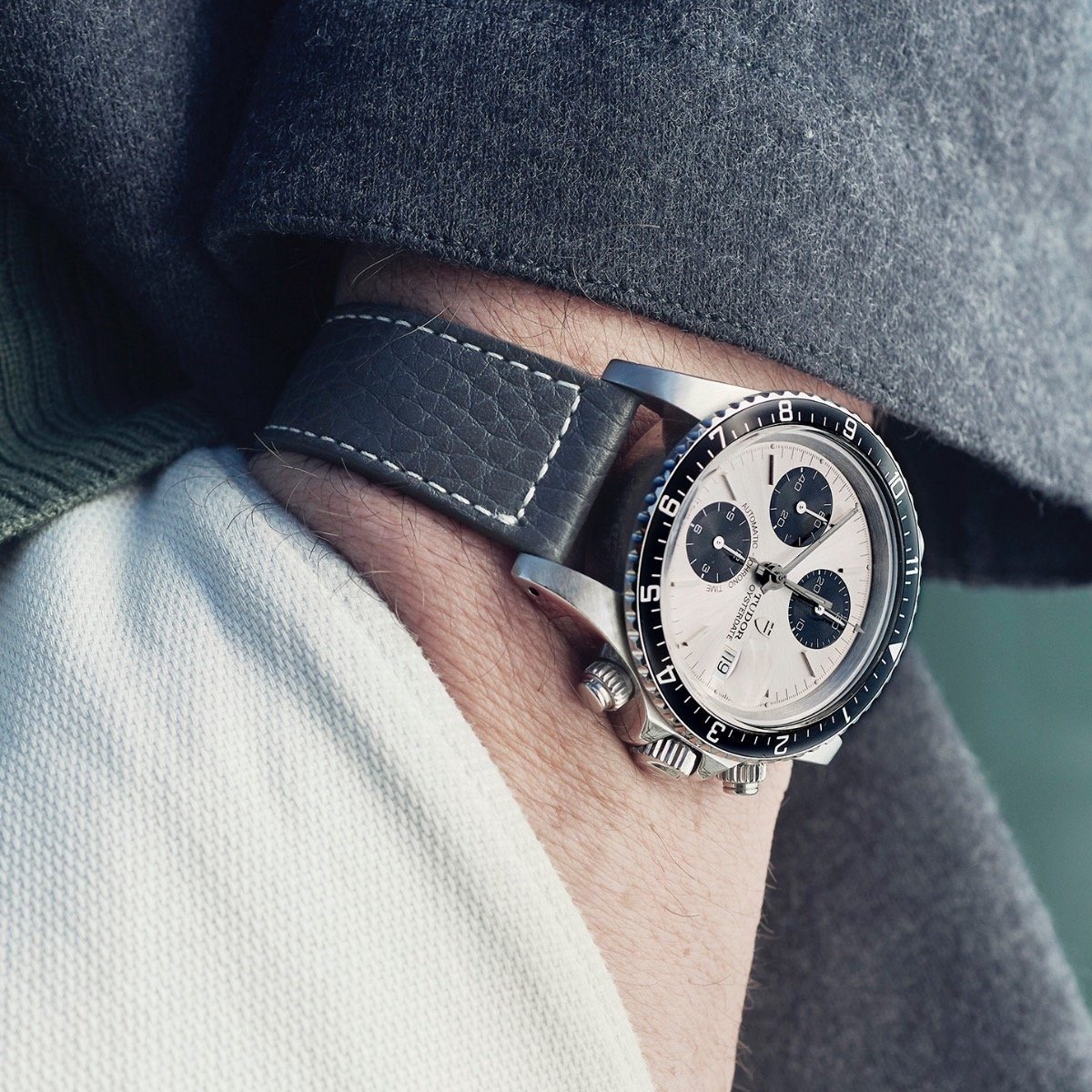 BS Leren Horlogeband Luxury - Elephant Grey - 20mm