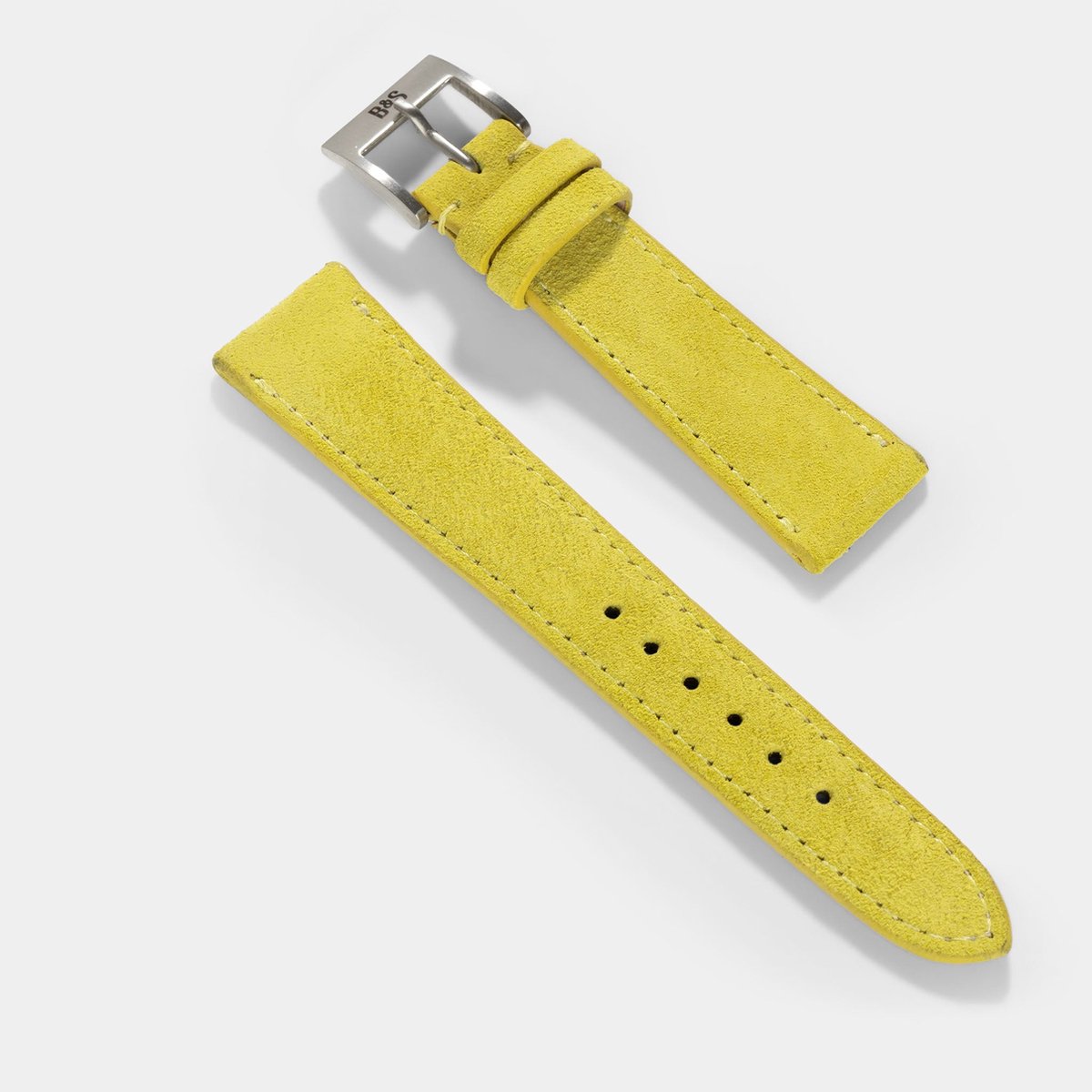 BS Leren Horlogeband Luxury - Citrus Suede - 20mm