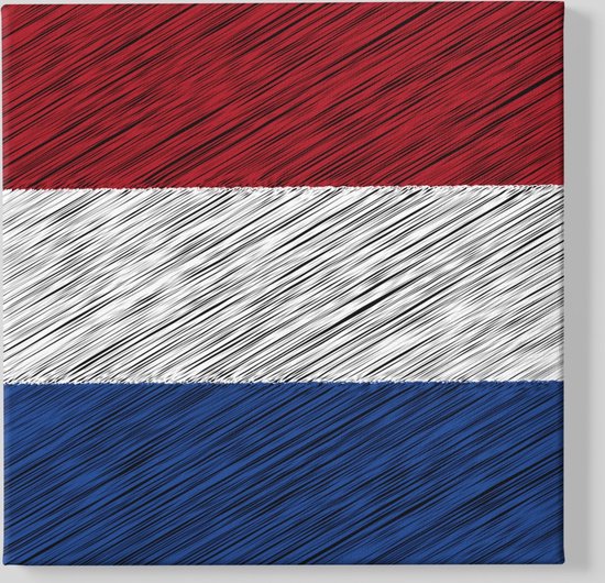 Canvas Schilderij - Nederlandse Vlag