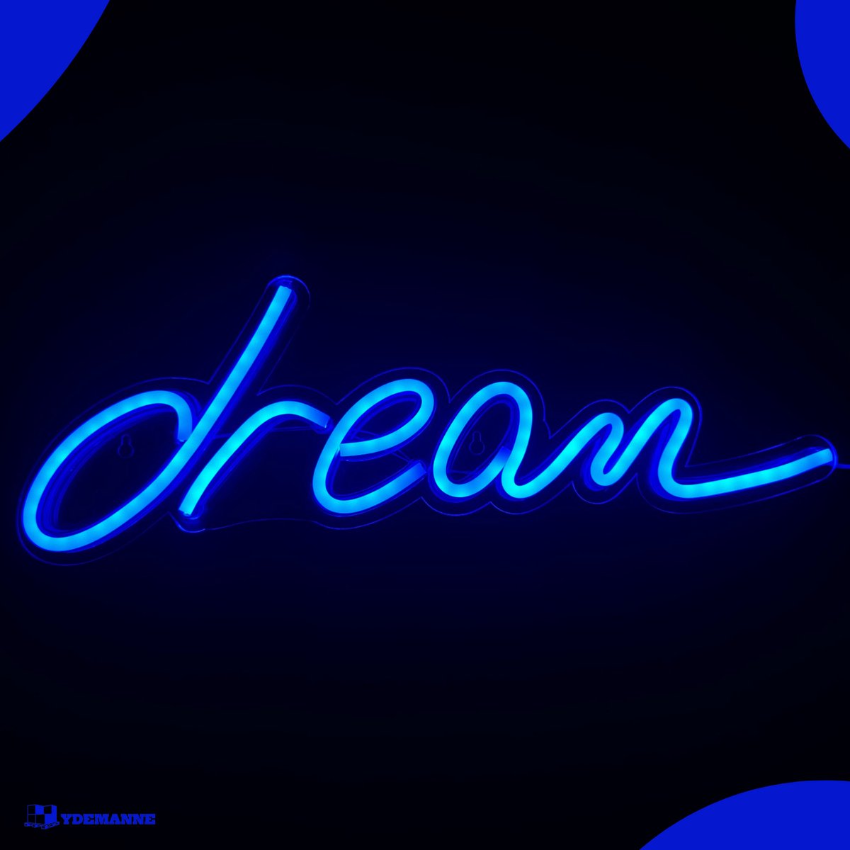 Neon Lamp - Dream Blauw - Incl. Ophanghaakjes - Neon Sign - Neon Verlichting - Neon Led Lamp - Wandlamp