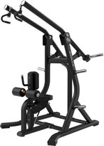 Evolve Fitness UL-290 Ultra Series - Dynamic High Row Machine - Plate Loaded - Zwart frame & zwarte bekleding - Verstelbaar - PU-lederen bekleding - Vloerbeschemers - Gewichtsopslag