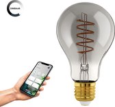 EGLO connect.z Smart LED Lamp -E27 - Ø 6 cm - Smoke - Rookglas - 2000K - Dimbaar - Zigbee