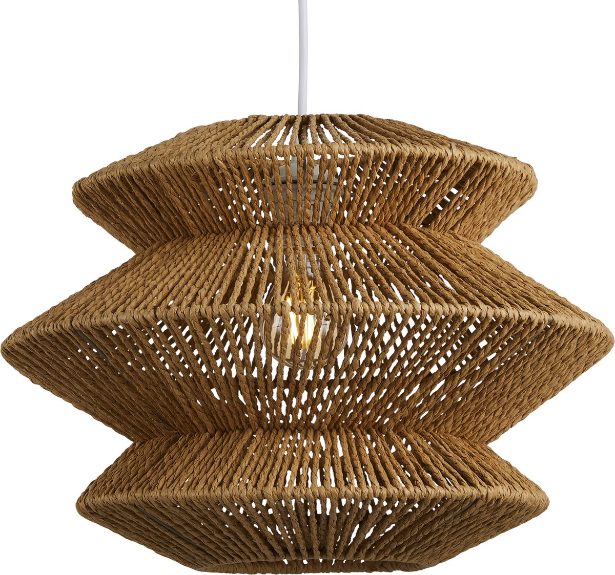 Lighto | Hanglamp Rotan Naturel Ø40 cm - Plafondlamp - Japandi Lamp - Eetkamer - Slaapkamer - Woonkamer - Ember