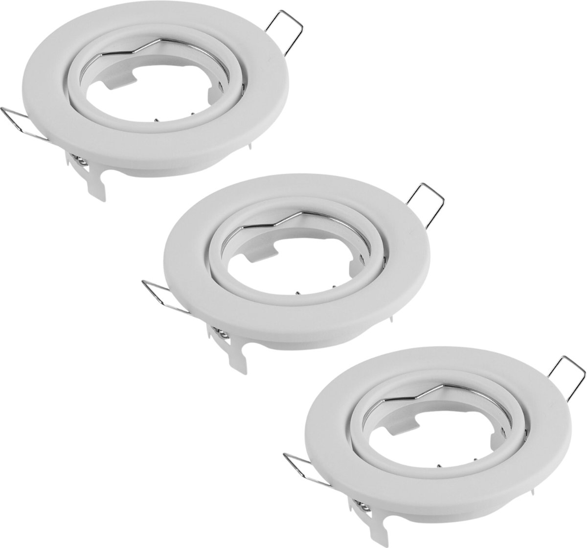 Lighto Inbouwspot wit rond kantelbaar Met GU10 fitting 3 stuks