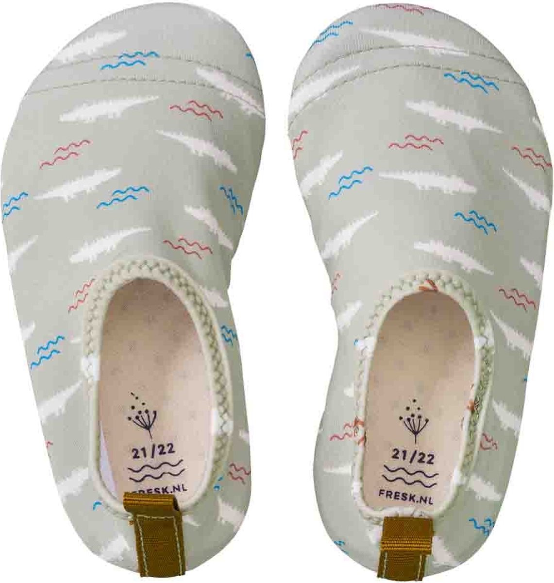 Fresk Zwemschoenen 27/28 -UV 50-bescherming – Antislip Strandschoenen – Quick Dry – Waterschoenen voor Kinderen – Elastische Pasvorm Unisex - Creme - Olives