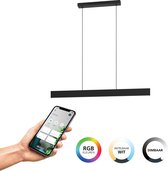 EGLO connect.z Andreas-Z Suspension - 117 cm - Zwart/ Wit - Lumière RGB & blanche réglable - Dimmable - Zigbee
