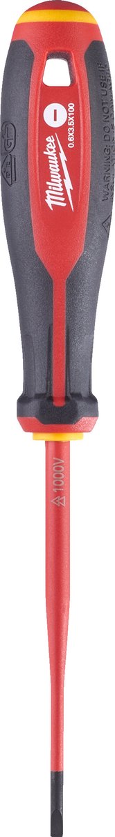 Milwaukee Tri-Lobe VDE Schroevendraaier, SL 0,6x3,5x100 - 4932478714