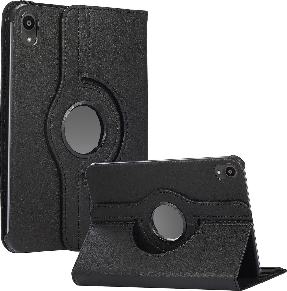 Draaibare Bookcase - Geschikt voor iPad Mini Hoes 6e Generatie - 8.3 inch (2021) - Zwart