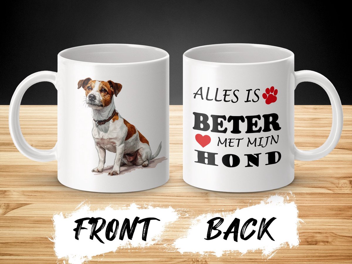 Mok Jack Russell Terrier Alles is beter met mijn hond - dog - doglover