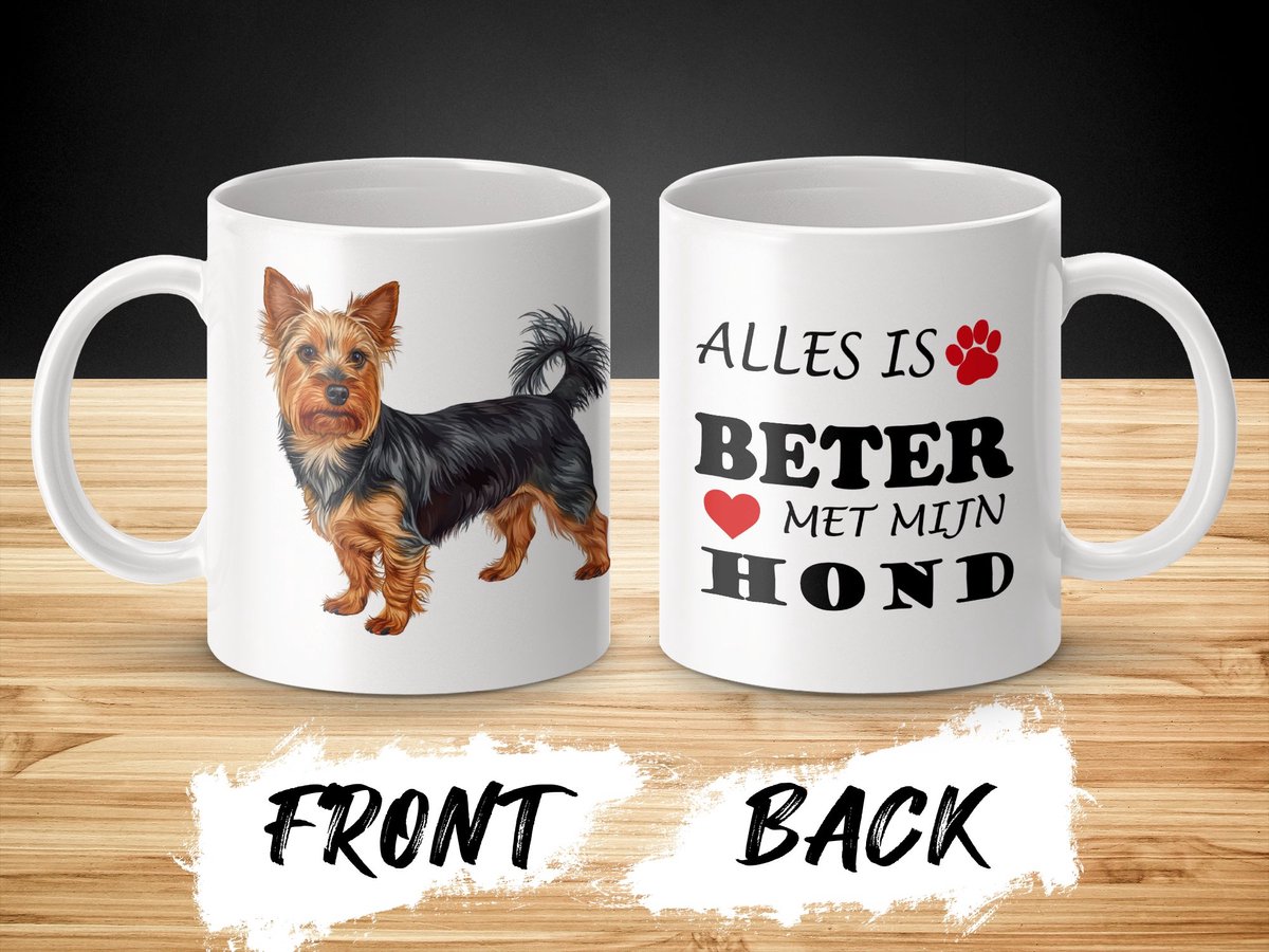 Mok Australian Terrier Alles is beter met mijn hond - dog - doglover