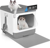 Petpalsplus Bac à litière intelligent pour chat – Bac à litière autonettoyant – Bac à litière autonettoyant – Bacs à litière pour chat avec contrôle des odeurs – Lit pour chat sans odeur