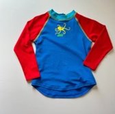Zoggs - zwemtshirt - blauw/rood - lange mouwen - maat 4-5 jaar