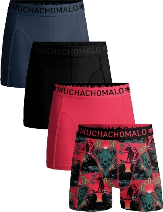 Muchachomalo Heren Boxershorts - 4 Pack - Maat L - 95% Katoen - Mannen Onderbroeken